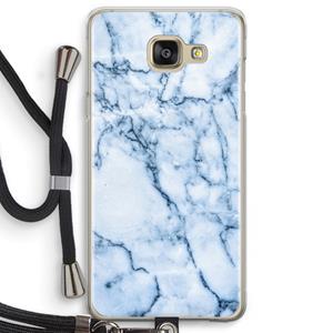 CaseCompany Blauw marmer: Samsung Galaxy A5 (2016) Transparant Hoesje met koord