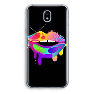 CaseCompany Lip Palette: Samsung Galaxy J5 (2017) Transparant Hoesje