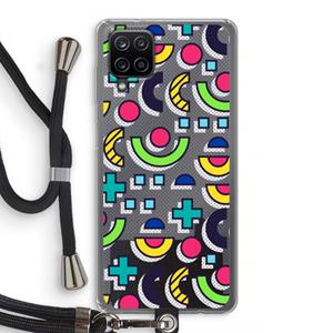CaseCompany 8-bit N°6: Samsung Galaxy A12 Transparant Hoesje met koord