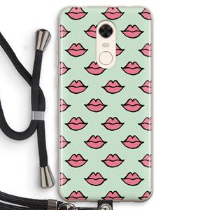CaseCompany Lipjes: Xiaomi Redmi 5 Transparant Hoesje met koord