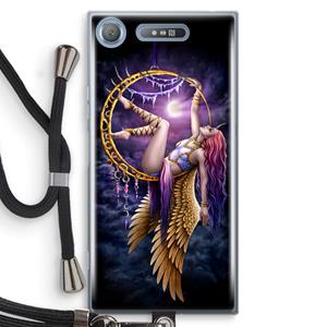 CaseCompany Aerial Angel: Sony Xperia XZ1 Transparant Hoesje met koord