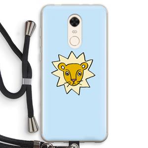 CaseCompany Kleine leeuw: Xiaomi Redmi 5 Transparant Hoesje met koord