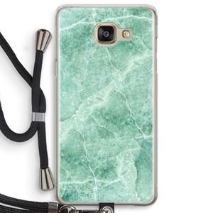CaseCompany Groen marmer: Samsung Galaxy A5 (2016) Transparant Hoesje met koord