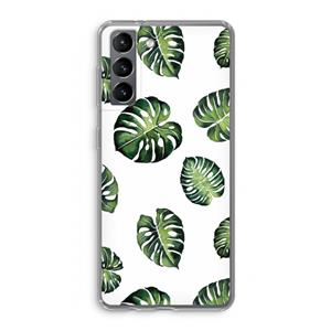 CaseCompany Tropische bladeren: Samsung Galaxy S21 Transparant Hoesje