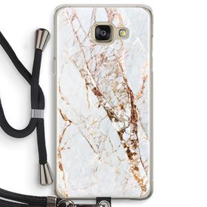 CaseCompany Goud marmer: Samsung Galaxy A5 (2016) Transparant Hoesje met koord