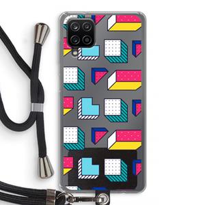 CaseCompany 8-bit N°7: Samsung Galaxy A12 Transparant Hoesje met koord