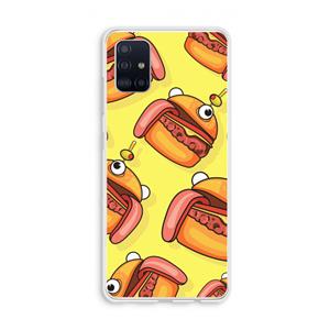 CaseCompany Hamburger: Galaxy A51 4G Transparant Hoesje