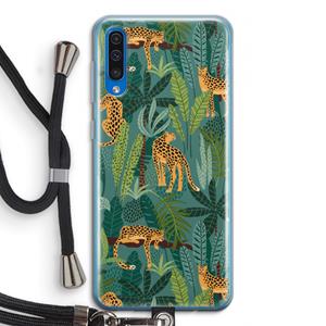CaseCompany Luipaard 2: Samsung Galaxy A50 Transparant Hoesje met koord