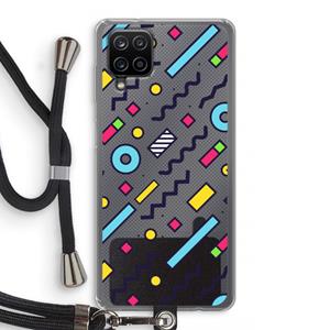 CaseCompany 8-bit N°8: Samsung Galaxy A12 Transparant Hoesje met koord