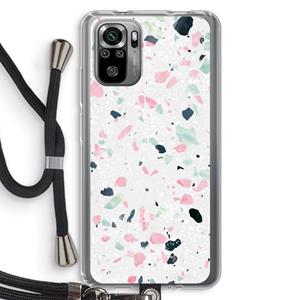 CaseCompany Terrazzo N°3: Xiaomi Redmi Note 10S Transparant Hoesje met koord