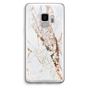 CaseCompany Goud marmer: Samsung Galaxy S9 Transparant Hoesje