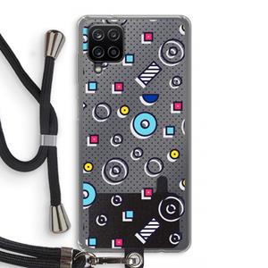 CaseCompany 8-bit N°9: Samsung Galaxy A12 Transparant Hoesje met koord