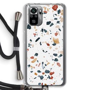 CaseCompany Terrazzo N°4: Xiaomi Redmi Note 10S Transparant Hoesje met koord