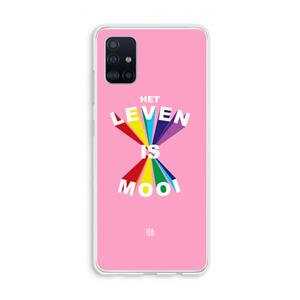 CaseCompany Het Leven Is Mooi: Galaxy A51 4G Transparant Hoesje