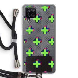 CaseCompany 8-bit N°10: Samsung Galaxy A12 Transparant Hoesje met koord