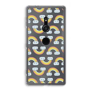 CaseCompany Regenboog: Sony Xperia XZ2 Transparant Hoesje
