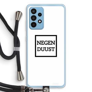 CaseCompany Negenduust vierkant: Samsung Galaxy A52 Transparant Hoesje met koord