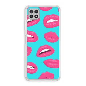 CaseCompany Bite my lip: Samsung Galaxy A22 4G Transparant Hoesje