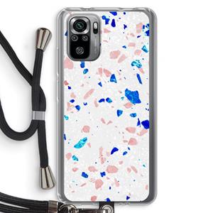 CaseCompany Terrazzo N°6: Xiaomi Redmi Note 10S Transparant Hoesje met koord