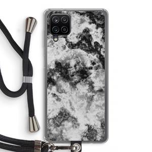 CaseCompany Onweer: Samsung Galaxy A12 Transparant Hoesje met koord
