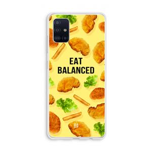 CaseCompany Eat Balanced: Galaxy A51 4G Transparant Hoesje