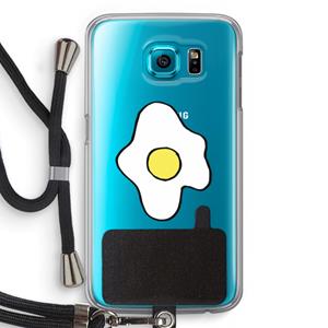 CaseCompany Spiegelei: Samsung Galaxy S6 Transparant Hoesje met koord