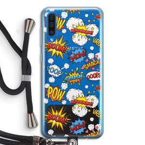CaseCompany Pow Smack: Samsung Galaxy A50 Transparant Hoesje met koord