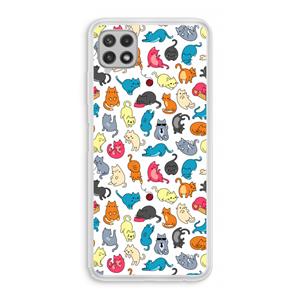 CaseCompany Kleurrijke katten: Samsung Galaxy A22 4G Transparant Hoesje