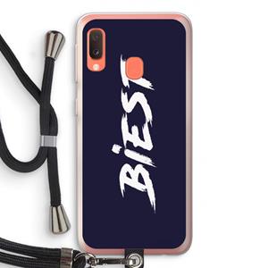 CaseCompany Biest: Samsung Galaxy A20e Transparant Hoesje met koord