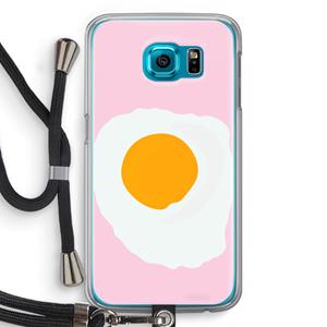 CaseCompany Sunny side up: Samsung Galaxy S6 Transparant Hoesje met koord