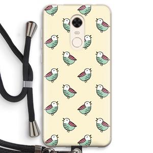 CaseCompany Vogeltjes: Xiaomi Redmi 5 Transparant Hoesje met koord
