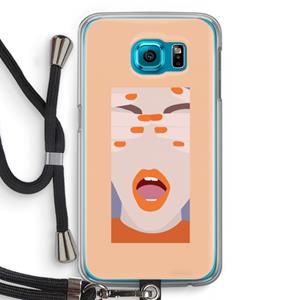 CaseCompany Surprise: Samsung Galaxy S6 Transparant Hoesje met koord