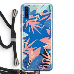 CaseCompany Tropisch: Samsung Galaxy A50 Transparant Hoesje met koord