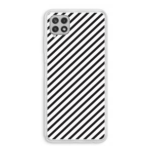 CaseCompany Strepen zwart-wit: Samsung Galaxy A22 4G Transparant Hoesje