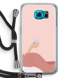 CaseCompany Wine: Samsung Galaxy S6 Transparant Hoesje met koord