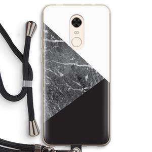 CaseCompany Combinatie marmer: Xiaomi Redmi 5 Transparant Hoesje met koord