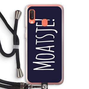 CaseCompany Moatsje!: Samsung Galaxy A20e Transparant Hoesje met koord