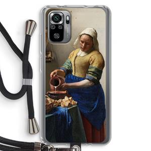 CaseCompany The Milkmaid: Xiaomi Redmi Note 10S Transparant Hoesje met koord