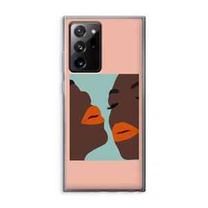 CaseCompany Orange lips: Samsung Galaxy Note 20 Ultra / Note 20 Ultra 5G Transparant Hoesje