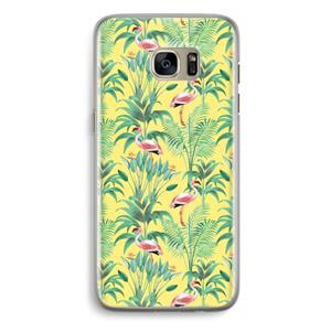 CaseCompany Flamingo party: Samsung Galaxy S7 Edge Transparant Hoesje