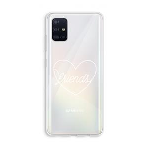 CaseCompany Friends heart pastel: Galaxy A51 4G Transparant Hoesje