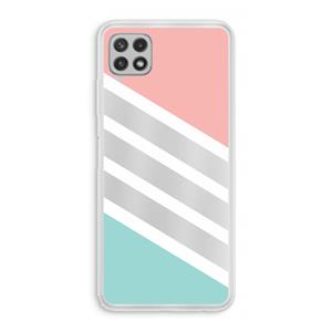 CaseCompany Strepen pastel: Samsung Galaxy A22 4G Transparant Hoesje