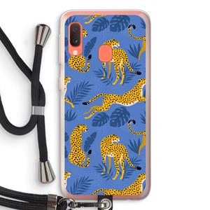 CaseCompany Luipaard: Samsung Galaxy A20e Transparant Hoesje met koord