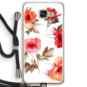 CaseCompany Roosjes: Samsung Galaxy A5 (2016) Transparant Hoesje met koord