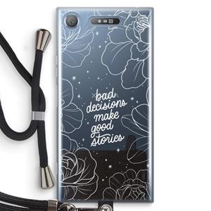 CaseCompany Good stories: Sony Xperia XZ1 Transparant Hoesje met koord