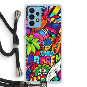 CaseCompany Represent: Samsung Galaxy A52 Transparant Hoesje met koord