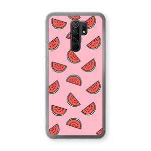 CaseCompany Watermeloen: Xiaomi Redmi 9 Transparant Hoesje