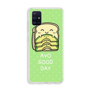 CaseCompany Avo Good Day: Galaxy A51 4G Transparant Hoesje
