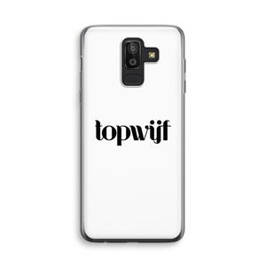 CaseCompany Topwijf Wit: Samsung Galaxy J8 (2018) Transparant Hoesje