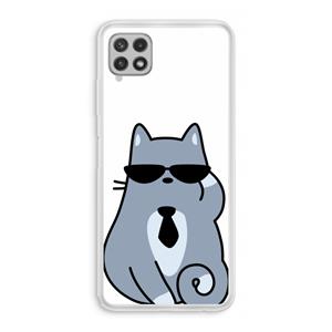 CaseCompany Cool cat: Samsung Galaxy A22 4G Transparant Hoesje